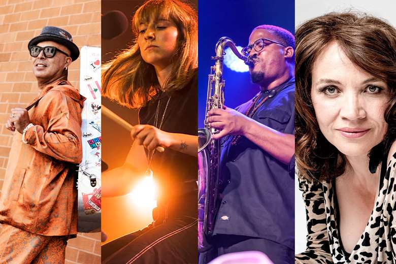 L-R: Dhafer Youssef, Roni Kaspi, James Brandon Lewis and Jacqui Dankworth